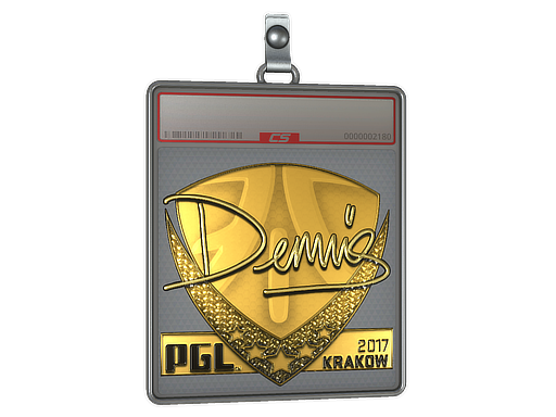 Sticker Slab | dennis (Gold) | Krakow 2017