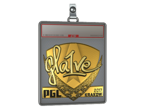 Sticker Slab | gla1ve (Gold) | Krakow 2017