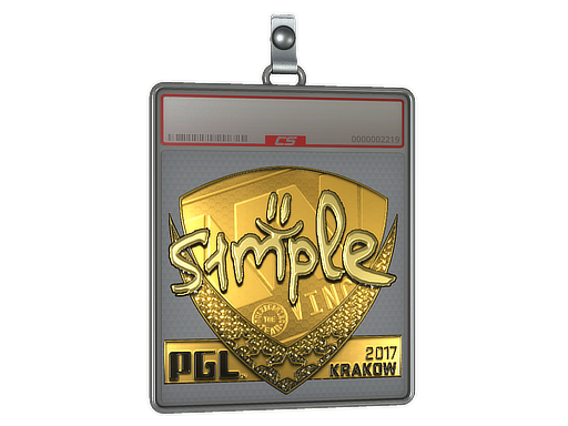 Sticker Slab | s1mple (Gold) | Krakow 2017