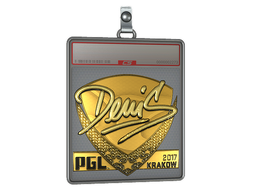 Sticker Slab | denis (Gold) | Krakow 2017
