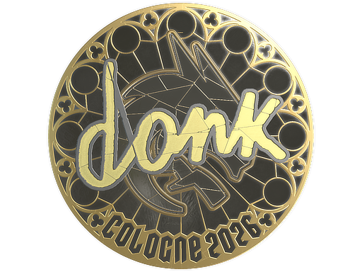 Sticker | donk (Gold) | Cologne 2026