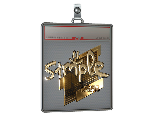 Sticker Slab | s1mple (Gold) | Boston 2018